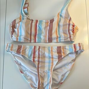 Xhilaration Multicolor Striped Bikini
